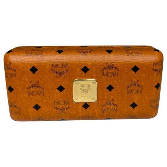 Vintage MCM Round Sunglasses MCM115SK Gold Black Frame 55mm Blue Mirror Interior - Picture 6 of 14